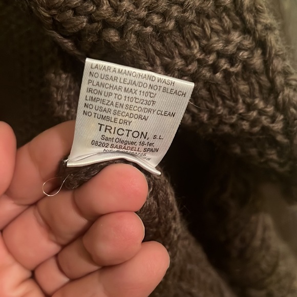 Kilt Chaqueta Sra. Leonor Knit Cardigan in Brown Size X Large - Picture 5 of 6